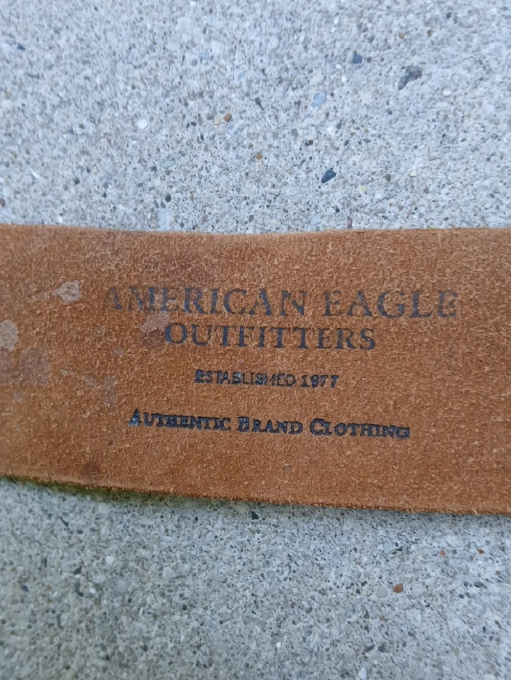 American Eagle Outfitters cowboy buckle leather brass